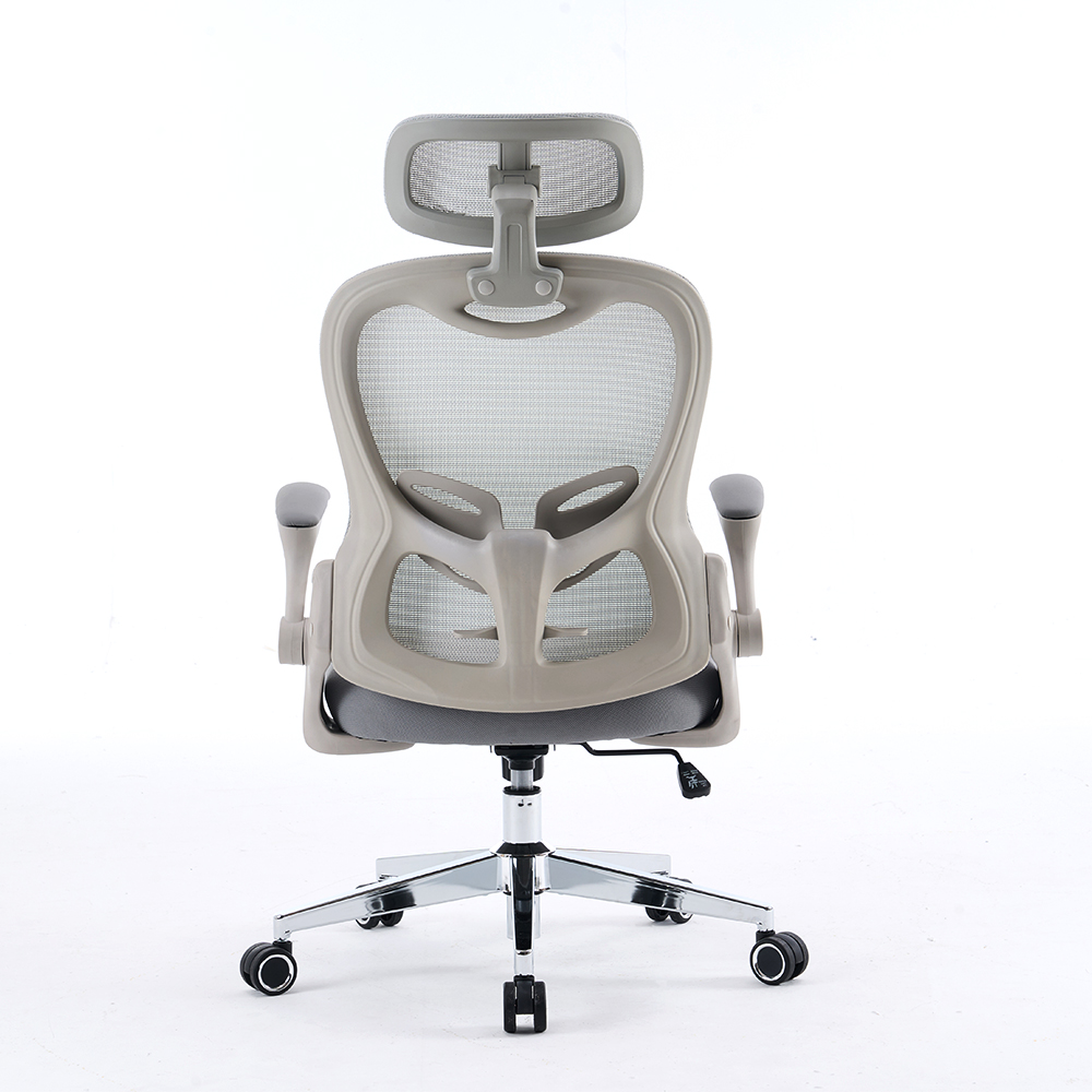 5140 sedia da ufficio in mesh ergonomico in bianco/nero, sedia da computer ad alto schiena