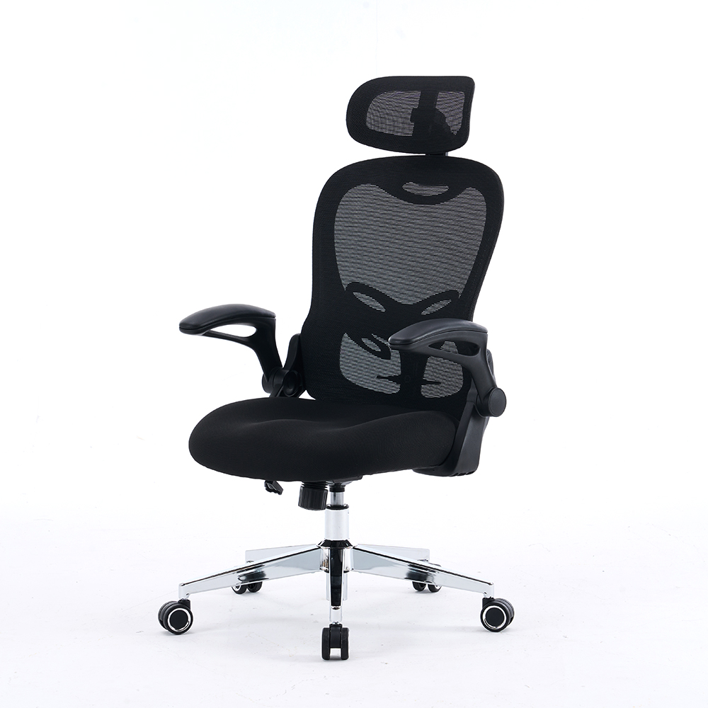 5140 sedia da ufficio in mesh ergonomico in bianco/nero, sedia da computer ad alto schiena