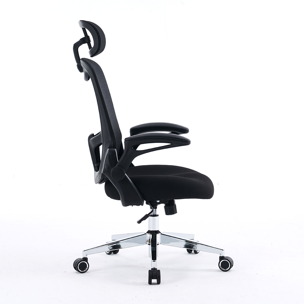 5140 sedia da ufficio in mesh ergonomico in bianco/nero, sedia da computer ad alto schiena