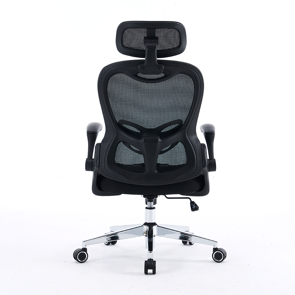 5140 sedia da ufficio in mesh ergonomico in bianco/nero, sedia da computer ad alto schiena