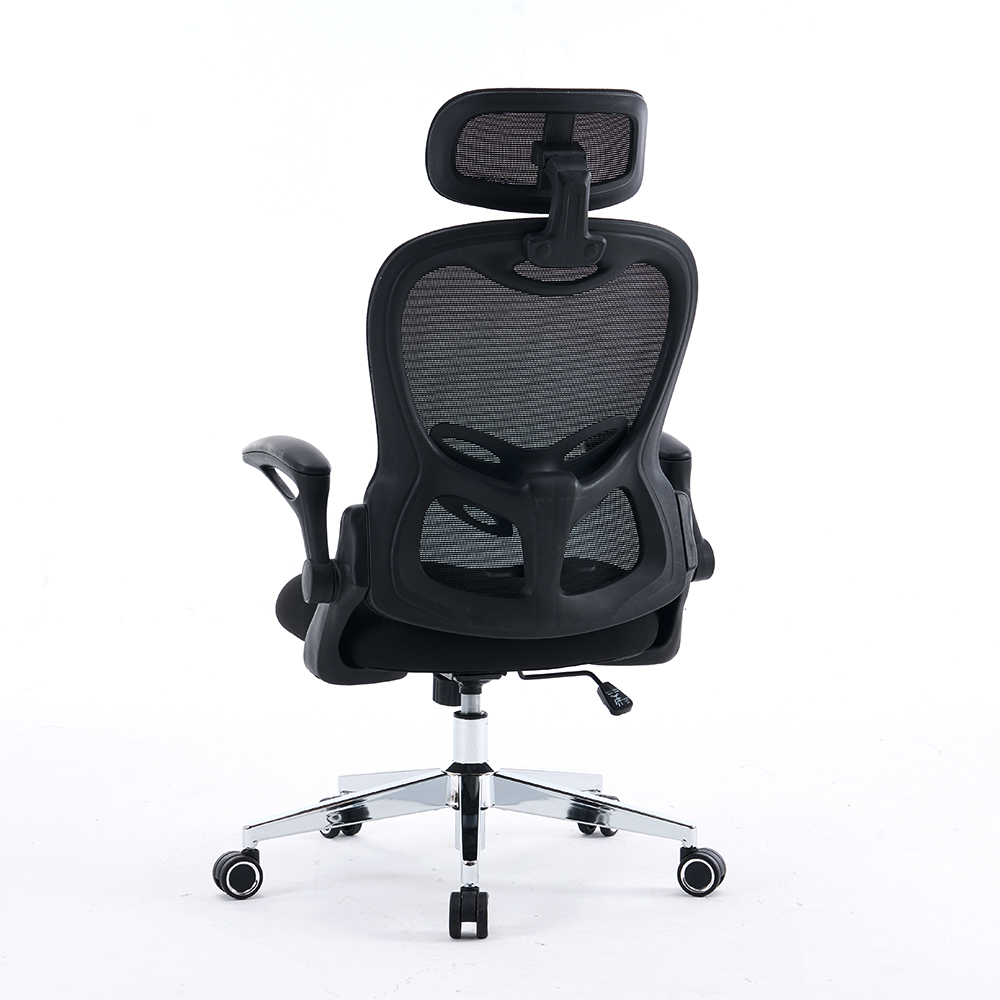 5140 sedia da ufficio in mesh ergonomico in bianco/nero, sedia da computer ad alto schiena